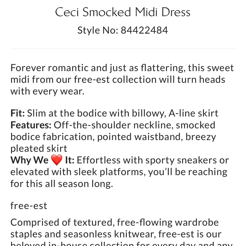 Cece Smocked Midi Dress 100% cotton - Picture 5 of 8